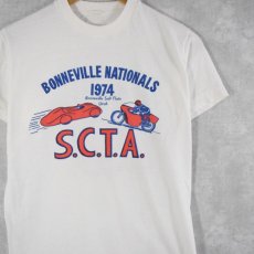 画像1: 70's "BONNEVILLE NATIONALS 1974" プリントTシャツ  (1)