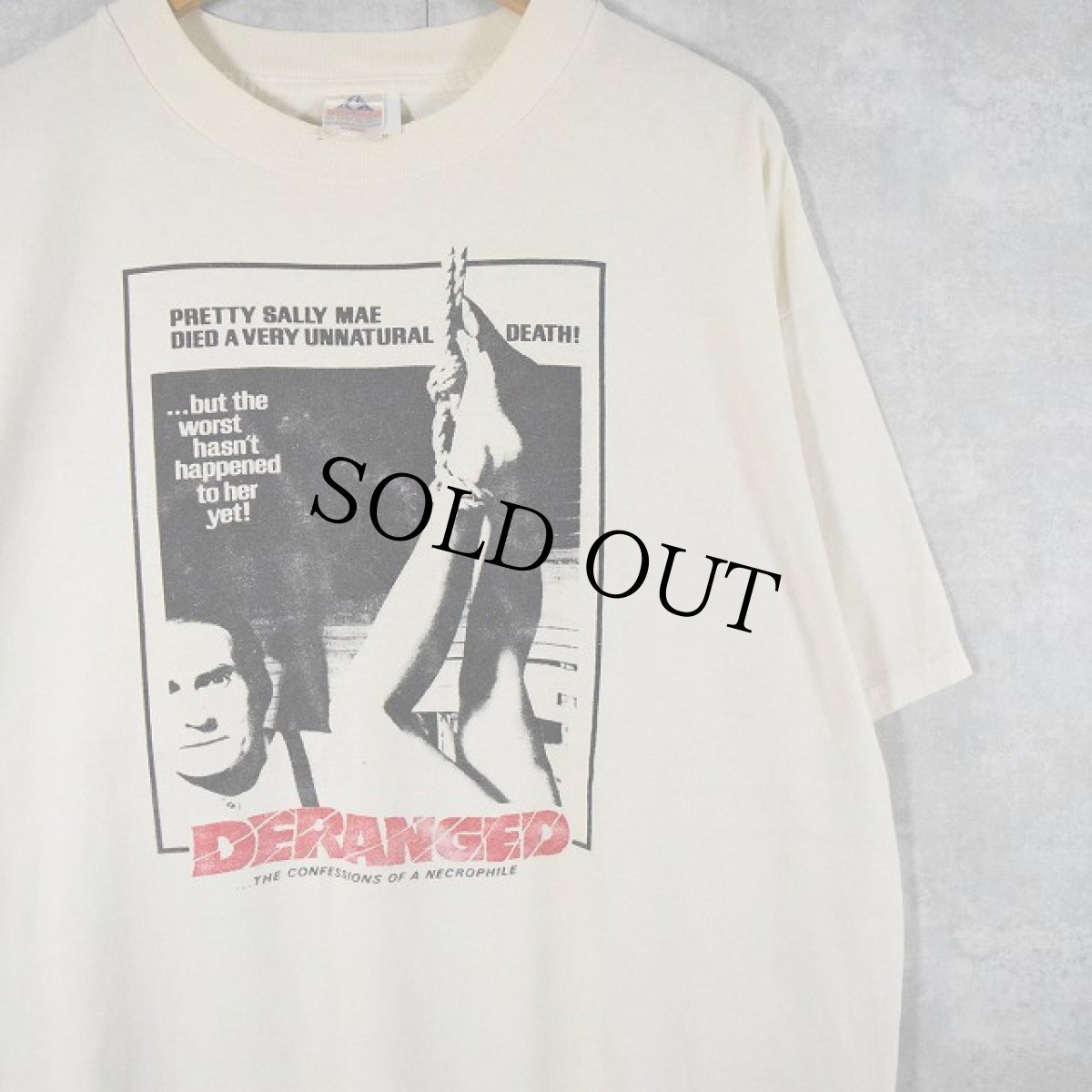 画像1: 90's SOMETHING WEIRD PRODUCTS "DERANGED" ホラー映画プリントTシャツ XL (1)