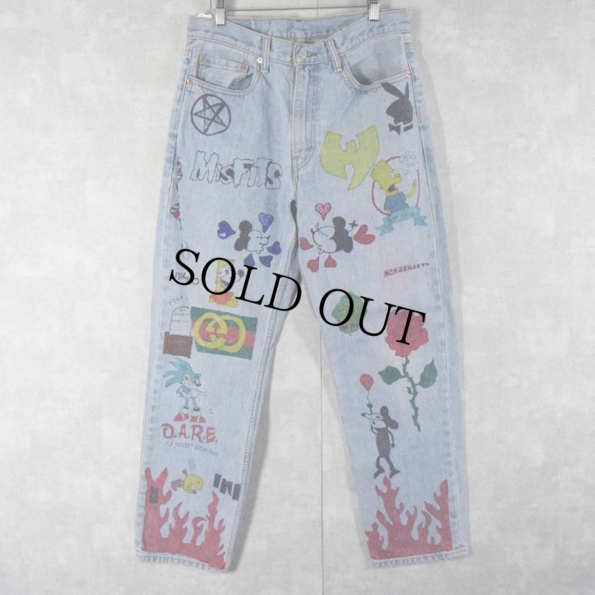 画像1: Levi's 550 メモリアルペント デニムパンツ W34 (1)