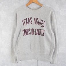 画像1: 70's Champion 赤単色タグ REVERSE WEAVE USA製 "TEXAS AGGIES CORPS OF CADETS" プリントスウェット L (1)