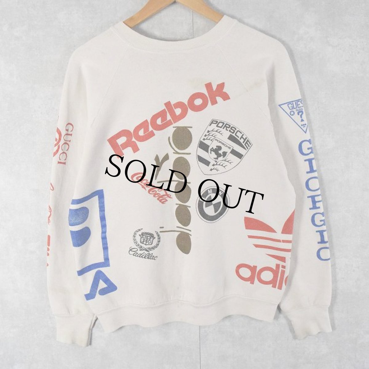 画像2: 80〜90's USA製 ブートレグ マルチプリントスウェット L (2)