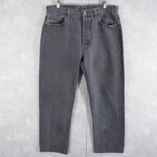 画像1: 80's Levi's 501 USA製 ブラックデニムパンツ W35 (1)