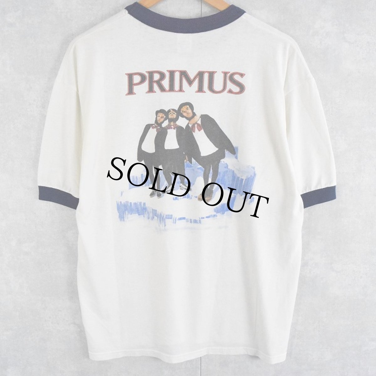 画像1: 90's PRIMUS USA製 オルタナティヴロックバンド リンガーTシャツ XL (1)