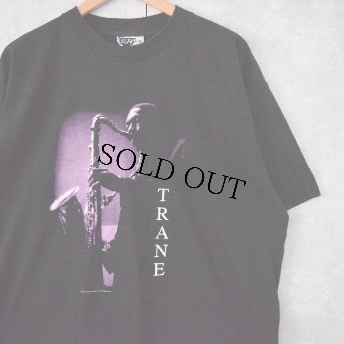 画像1: John Coltrane USA製 サックスプレーヤーTシャツ XL (1)