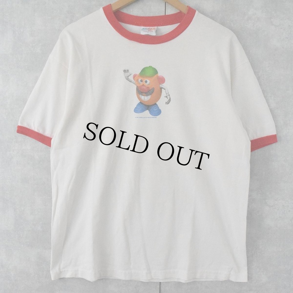 画像2: 90's TOYSTORY Mr. Potato Head USA製 キャラクターリンガーTシャツ L (2)