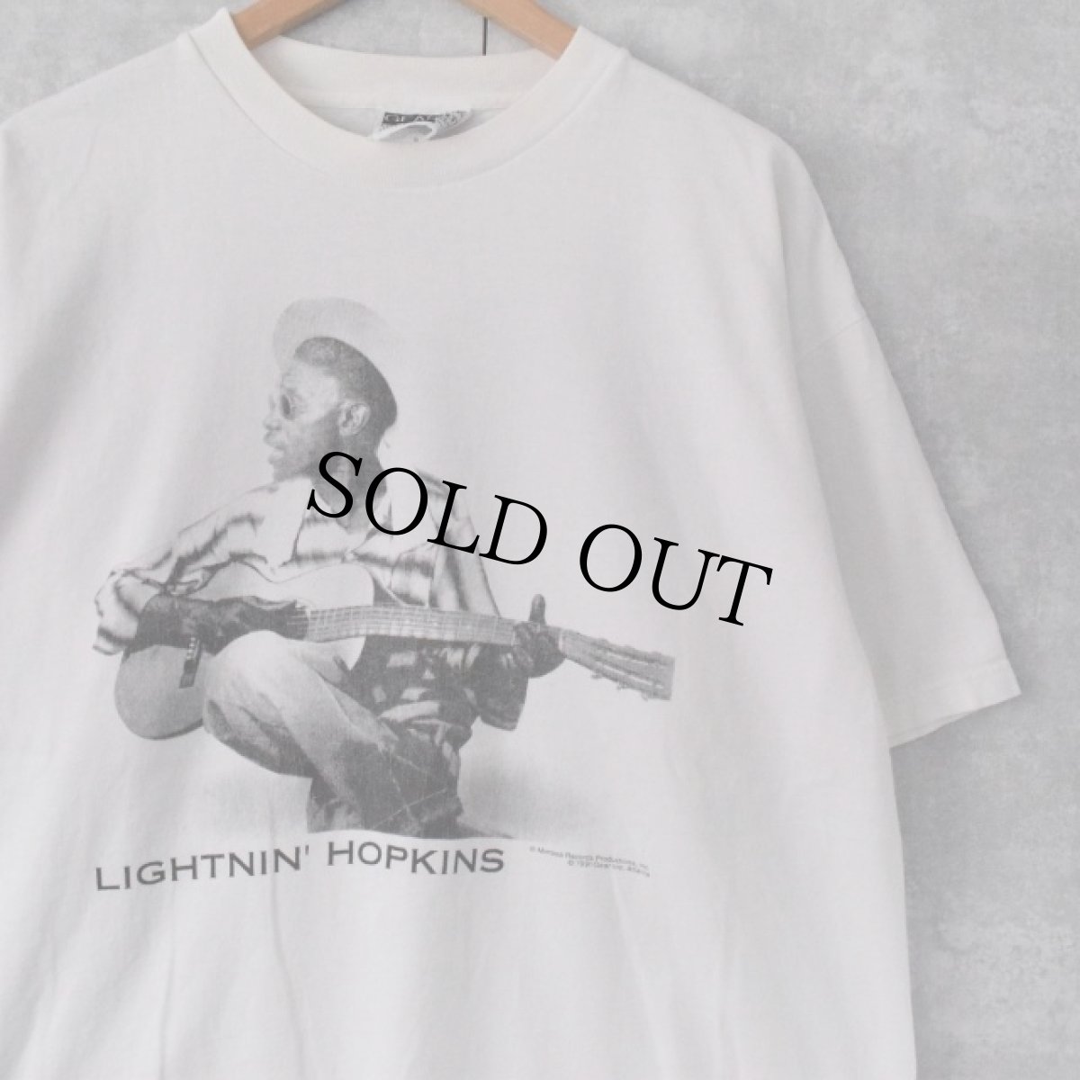 画像1: LIGHTNIN' HOPKINS USA製 ブルースミュージシャンTシャツ XL (1)