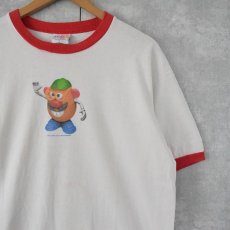 画像1: 90's TOYSTORY Mr. Potato Head USA製 キャラクターリンガーTシャツ L (1)