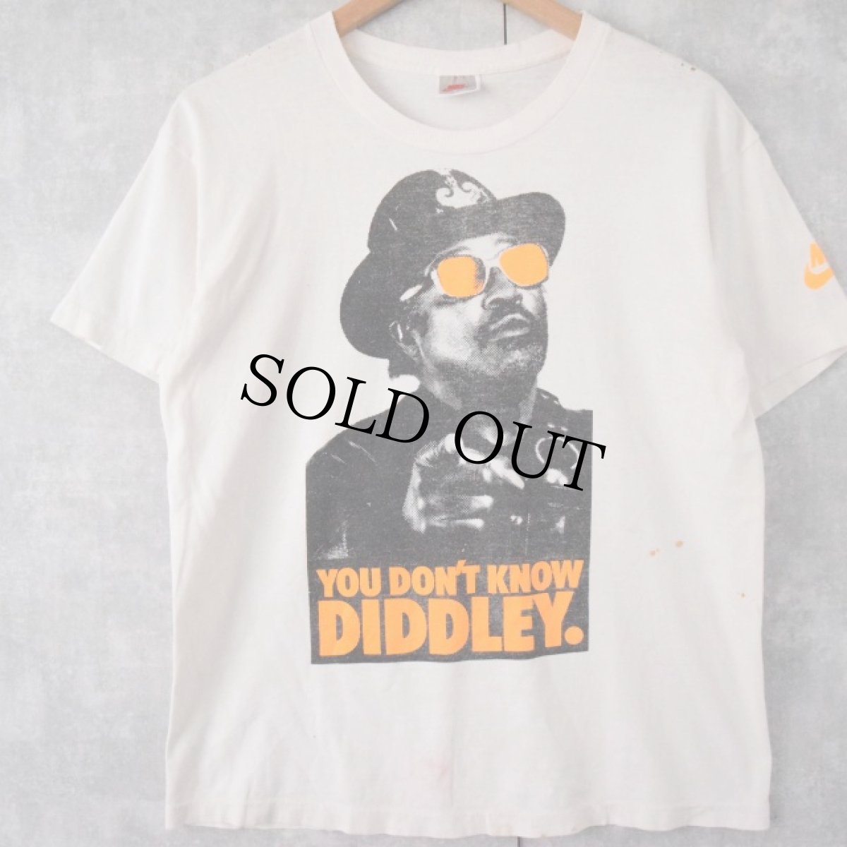 画像1: 90's NIKE USA製 "YOU DON'T KNOW DIDDLEY" ミュージシャンプリントTシャツ M (1)