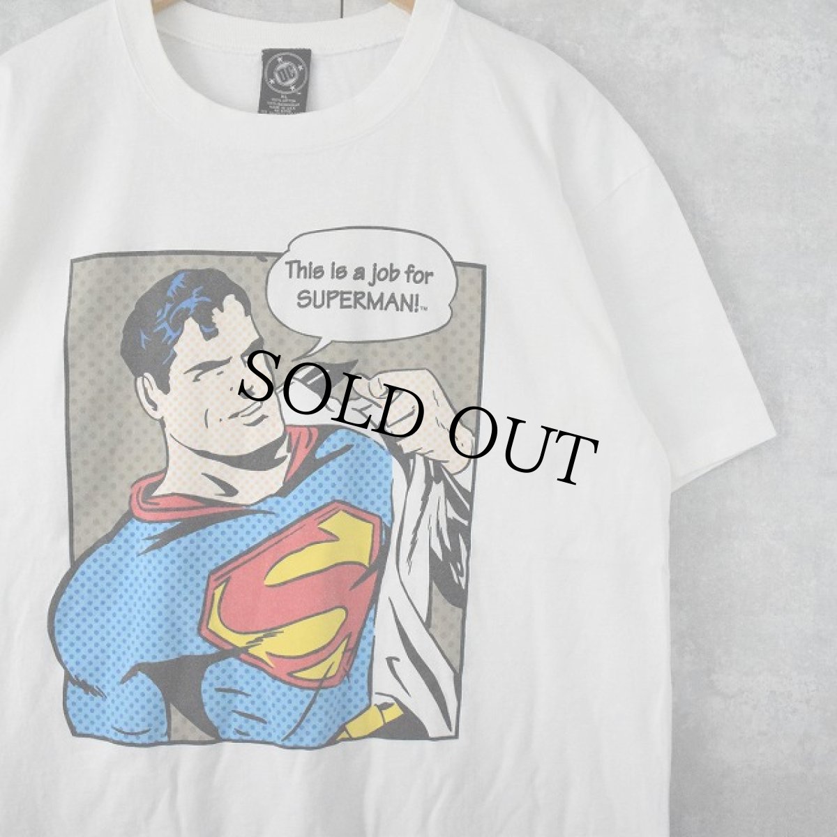 画像1: 90's SUPERMAN USA製 アメコミ キャラクタープリントTシャツ XL (1)