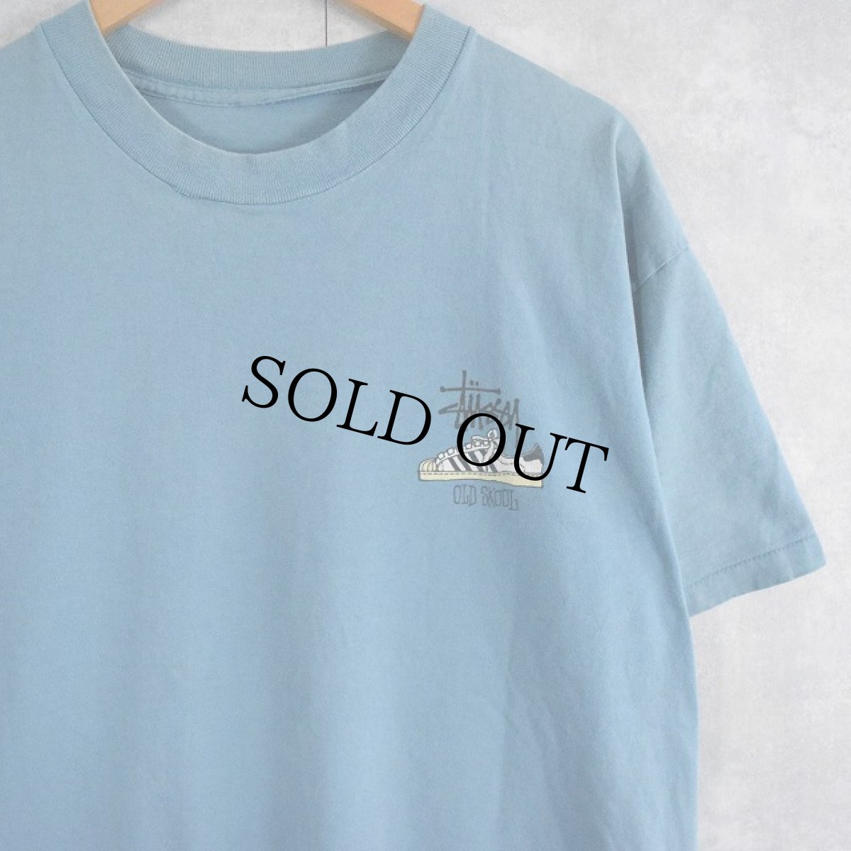 画像2: 90's STUSSY "OLD SKOOL FLAVOR" スニーカーイラストTシャツ (2)