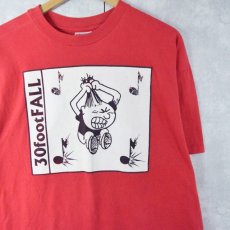 画像1: 90's 30footFALL USA製 "BACK STABBIN KISS - ASS MOFOS" パンクロックバンドTシャツ XL (1)