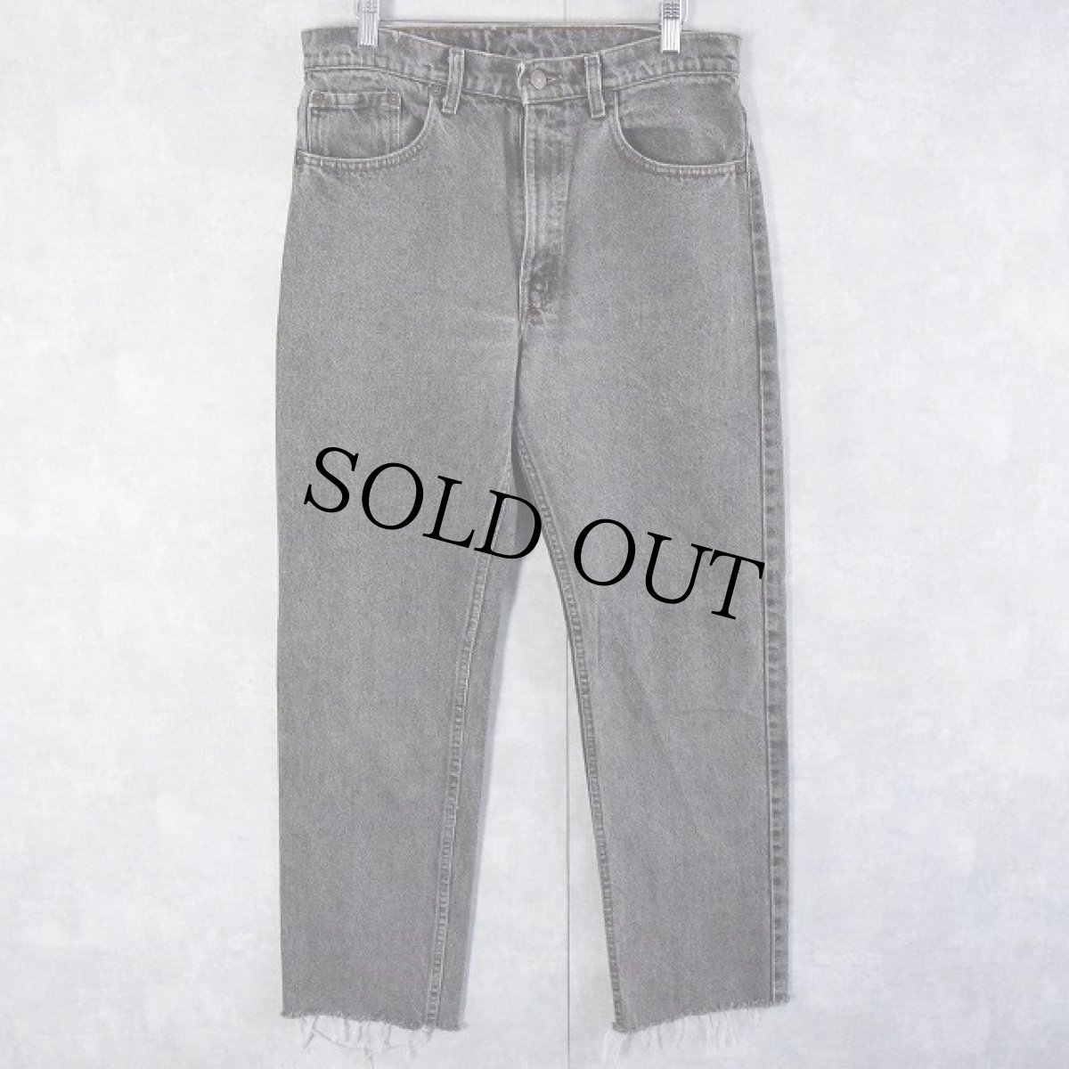 画像1: 80's Levi's 505 USA製 カットオフ ブラックデニムパンツ W32 (1)