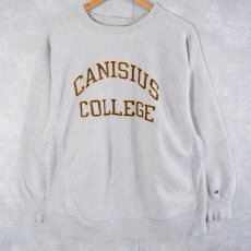 画像1: 80's Champion REVERSE WEAVE トリコタグ USA製 "CANISIUS COLLEGE" プリントスウェット XL (1)