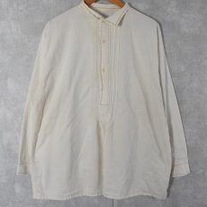 画像1: 60〜70's EURO 刺繍デザイン グランパシャツ (1)