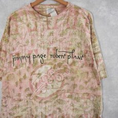 画像1: 90's Jimmy Page & Robert Plan 総柄 ミュージシャンTシャツ  (1)