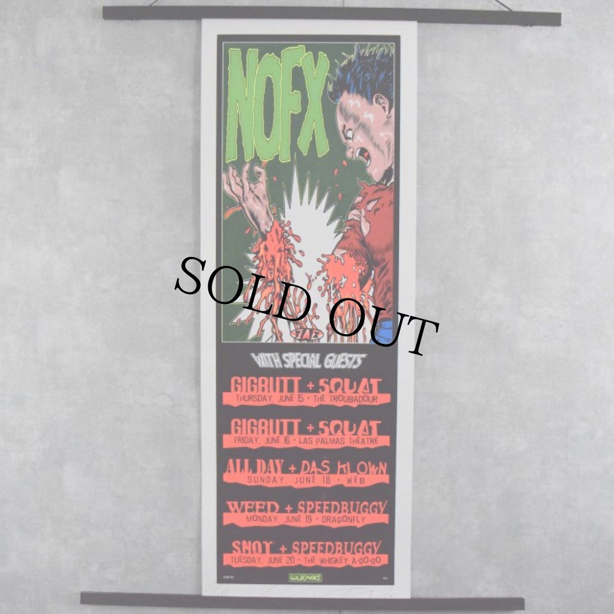 画像1: 1995 TAZ "NOFX" Tour poster サイン＆ナンバー入り (1)