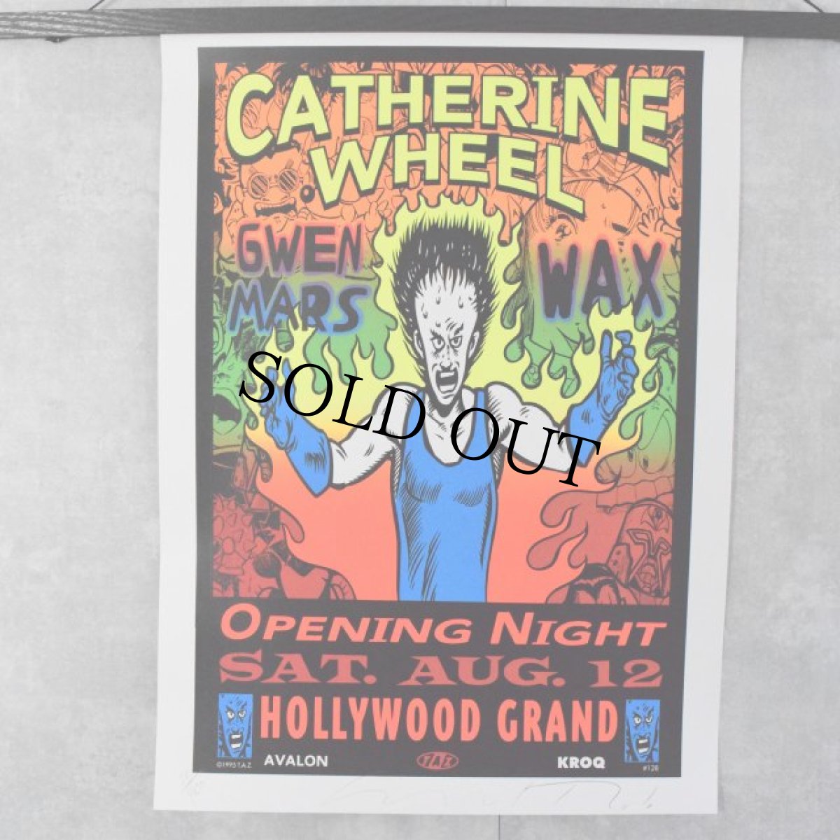 画像1: 90's TAZ "Catherine Wheel Gwen Mars Wax Hollywood Grand" poster (1)