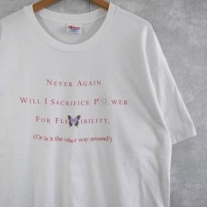 画像1: 90's COMPAQ "NEVER AGAIN WILL I SACRIFICE POWER..." コンピューター企業Tシャツ XL (1)