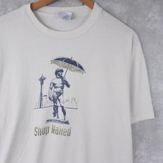 画像1: 90's Microsoft "Shop Naked" コンピューター企業Tシャツ XL (1)