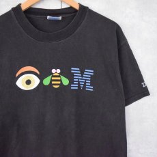 画像1: IBM イラストプリント 企業Tシャツ L (1)