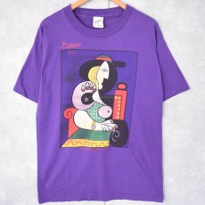 画像2: 90's Pablo Picasso USA製 "Seated Woman with Wrist Watch" アートプリントTシャツ L (2)