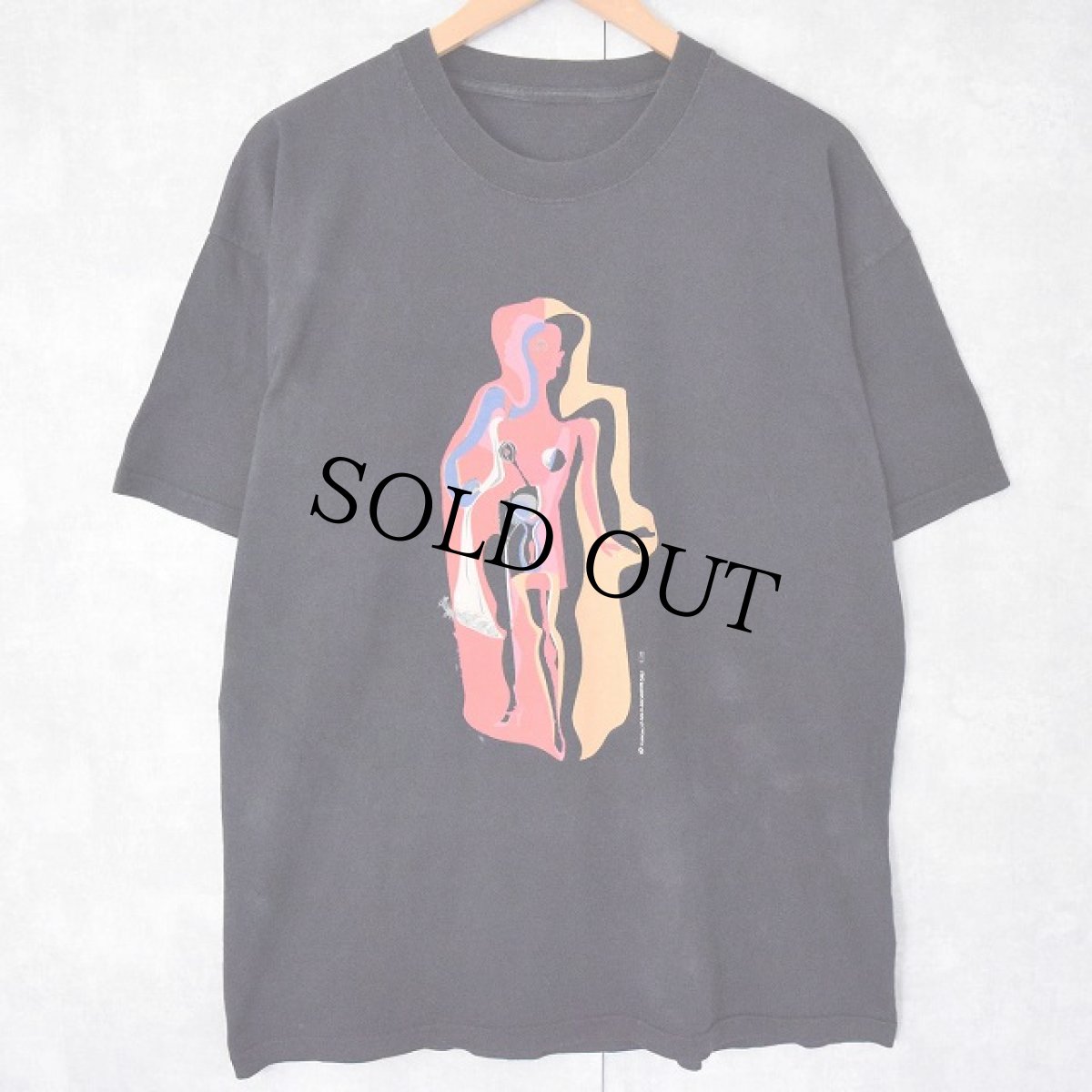 画像2: 2000's SALVADOR DALI "Mannequin" アートプリントTシャツ BLACK (2)