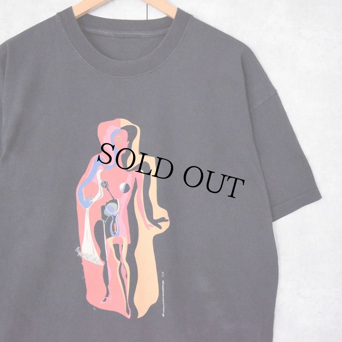 画像1: 2000's SALVADOR DALI "Mannequin" アートプリントTシャツ BLACK (1)