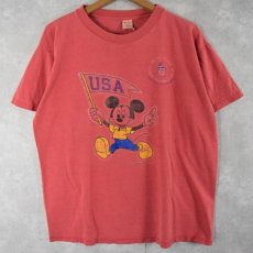 画像2: 80's Champion トリコタグ USA製 "MICKEY MOUSE" キャラクタープリントTシャツ L (2)