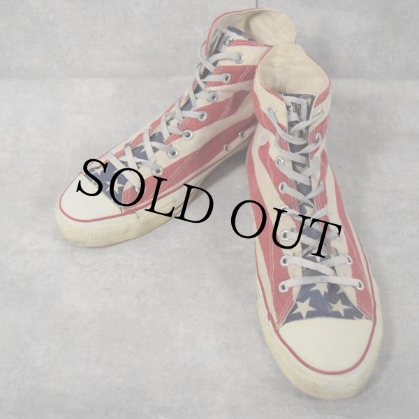 90's CONVERSE ALLSTAR USA製 キャンバスハイカットスニーカー STARS&STRIPES US13