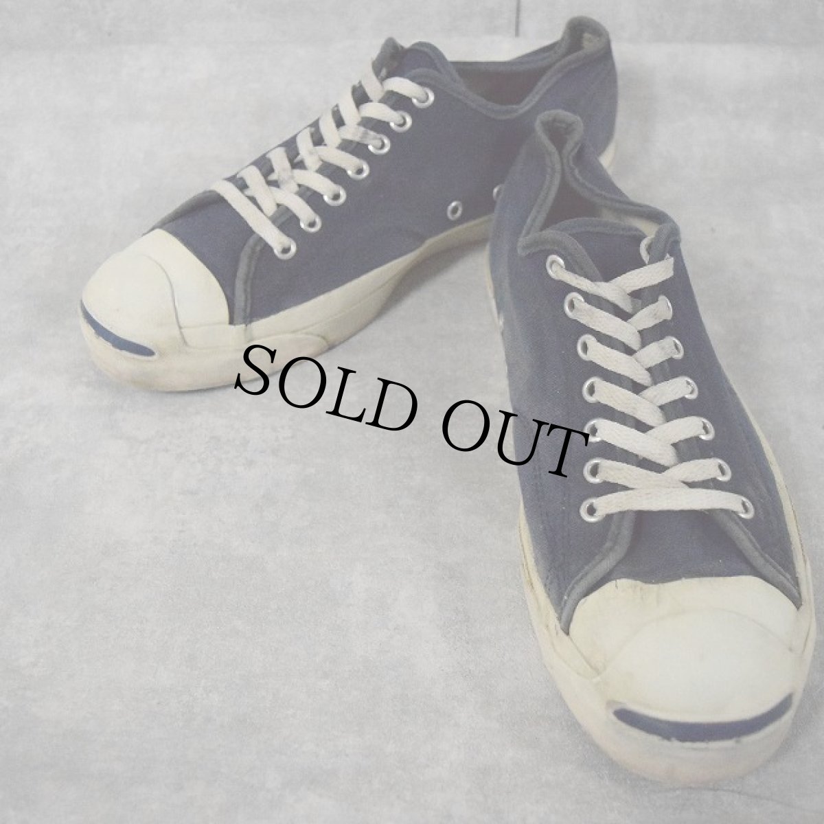 画像1: 90's CONVERSE JACK PURCELL USA製 ローカットスニーカー NAVY US11 (1)