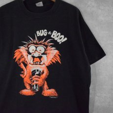 画像1: 90's USA製 "BUG-A-BOO!" 蓄光プリントTシャツ BLACK XL (1)