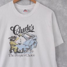 画像1: 90's USA製 "Clyde's" レストランプリントTシャツ XL (1)