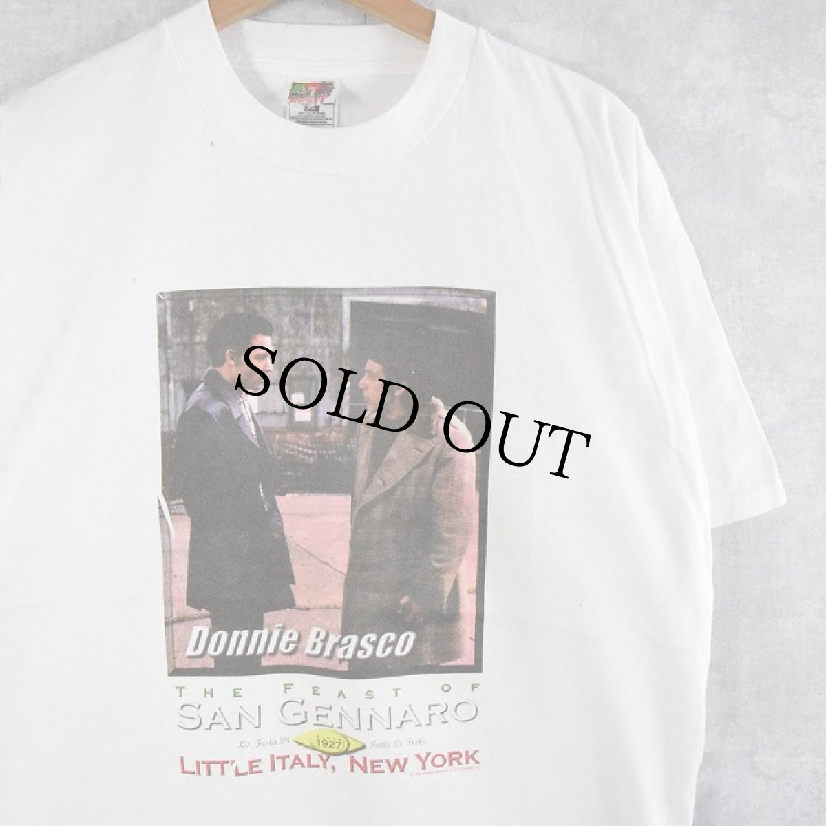 画像1: 90's Donnie Brasco マフィア映画プリントTシャツ XL (1)