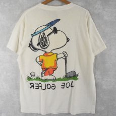 画像2: 90's SNOOPY USA製 "JOE GOLFER" キャラクターTシャツ L (2)