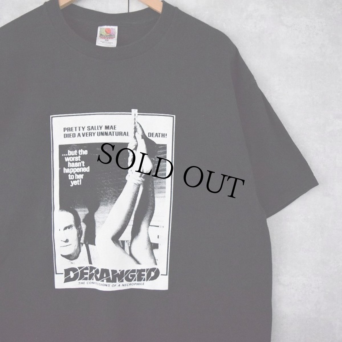 画像1: 90's〜 DERANGED ホラー映画プリントTシャツ XL (1)