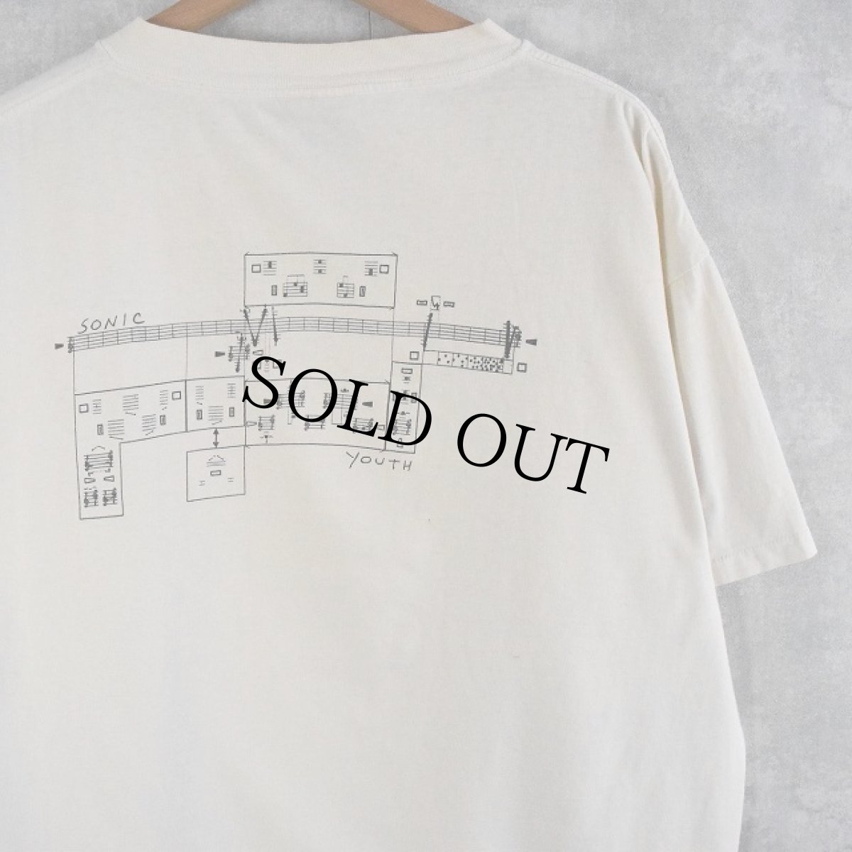 画像2: 90's SONIC YOUTH ロックバンドTシャツ XL (2)