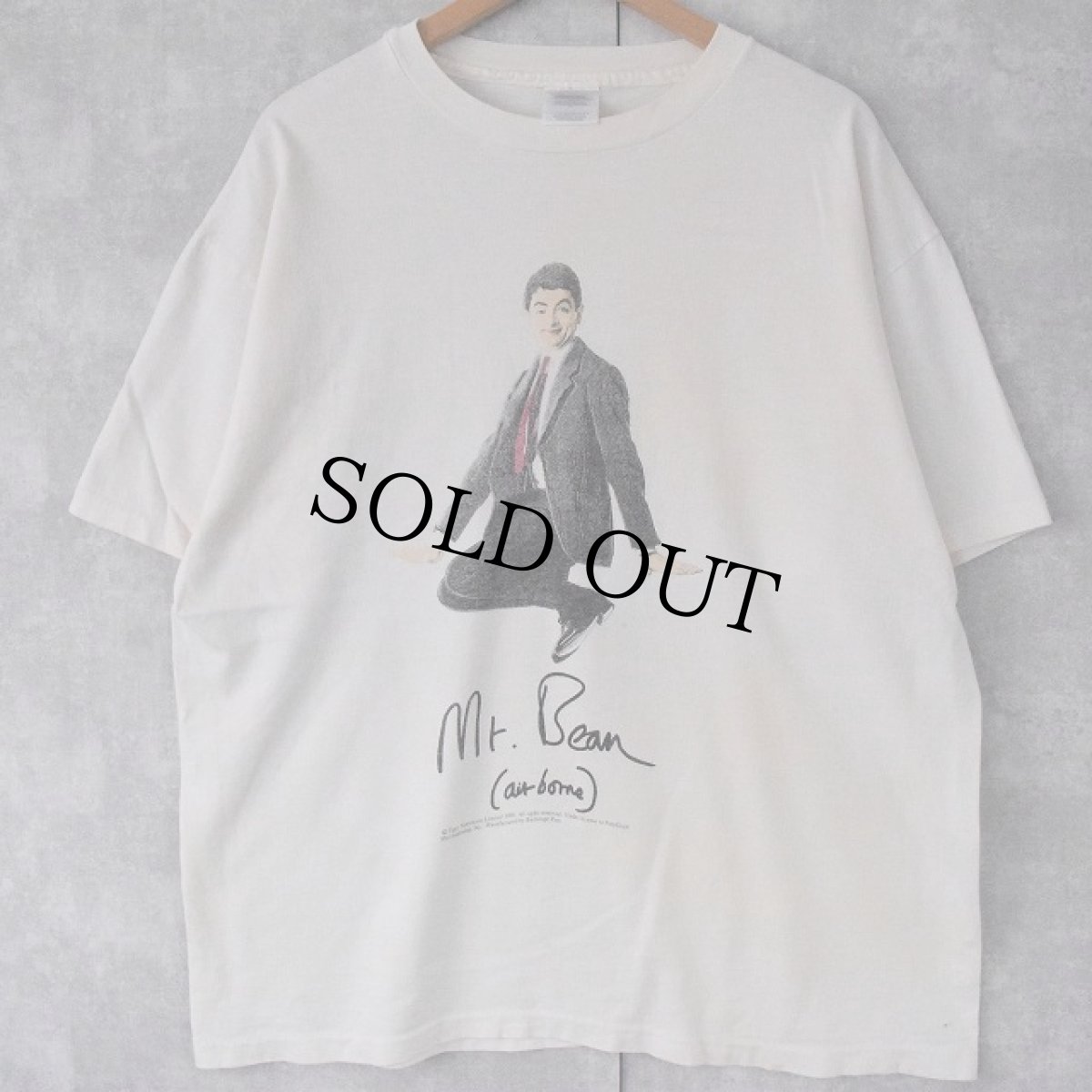 画像3: 90's Mr.Bean "Airborne" コメディ番組プリントTシャツ XL (3)