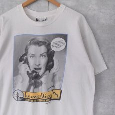 画像1: 90's Stanley Desantis USA製 "Recession Wear" プリントTシャツ XL (1)