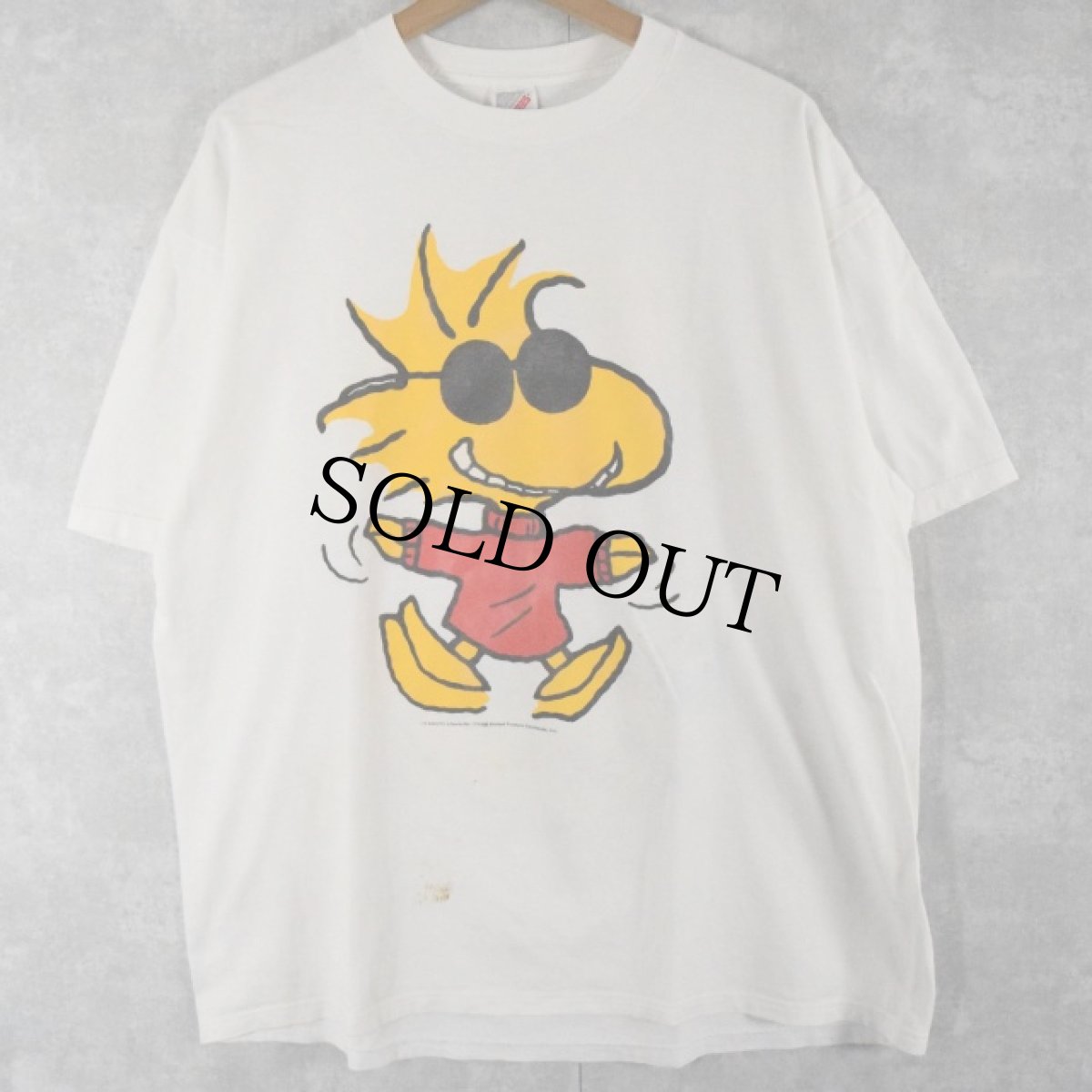 画像1: 90's PEANUTS USA製 "SNOOPY × WOODSTOCK" キャラクターTシャツ XL (1)