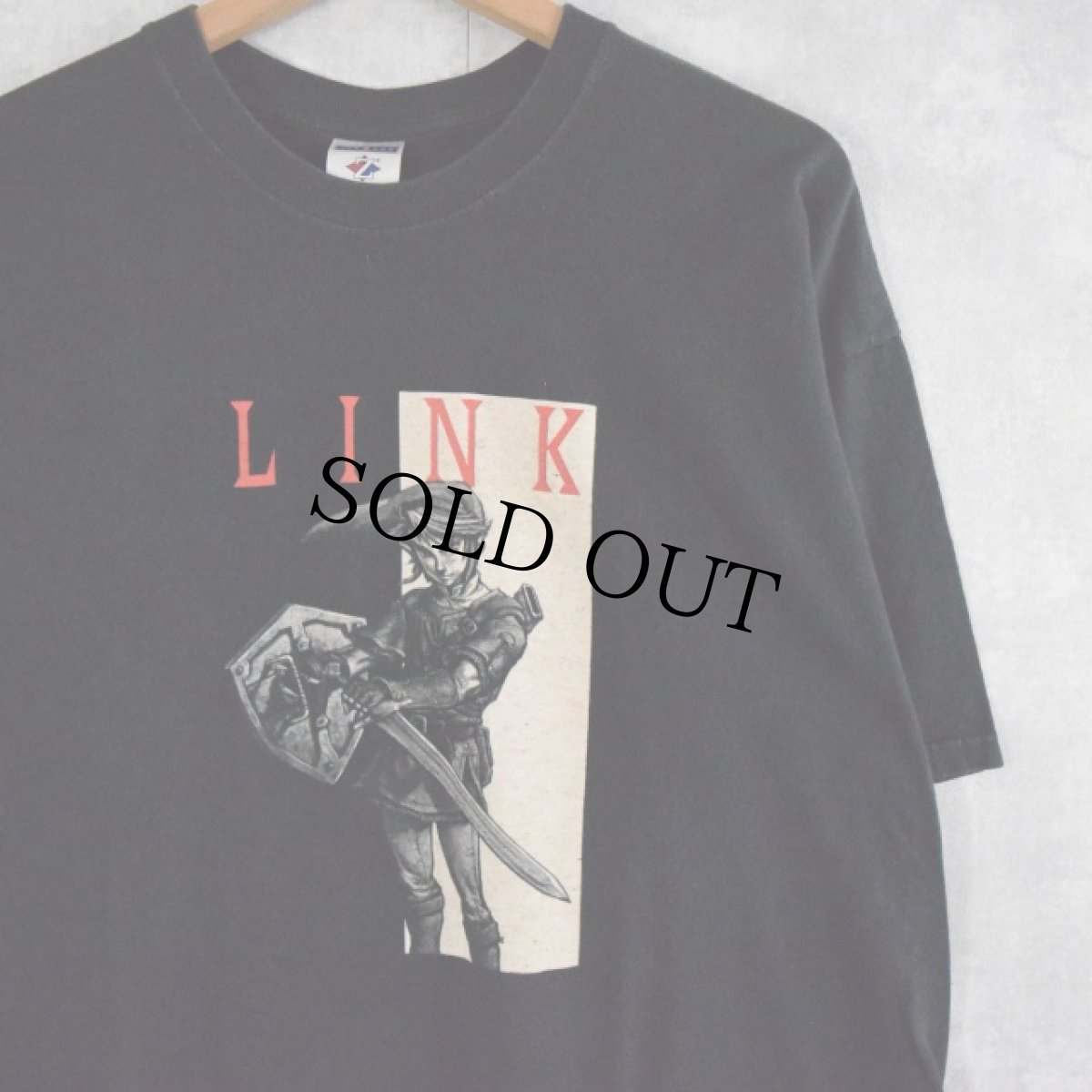 画像1: ゼルダの伝説 "LINK" ゲームキャラクターTシャツ XL (1)