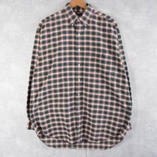 画像1: POLO Ralph Lauren "BIG SHIRT" チェック柄 ロゴ刺繍 ボタンダウンシャツ M (1)