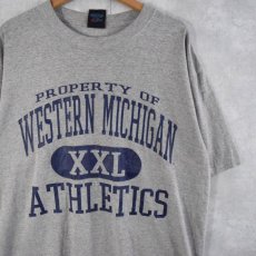 画像1: WESTERN MICHIGAN ATHLETICS カレッジプリントTシャツ L (1)