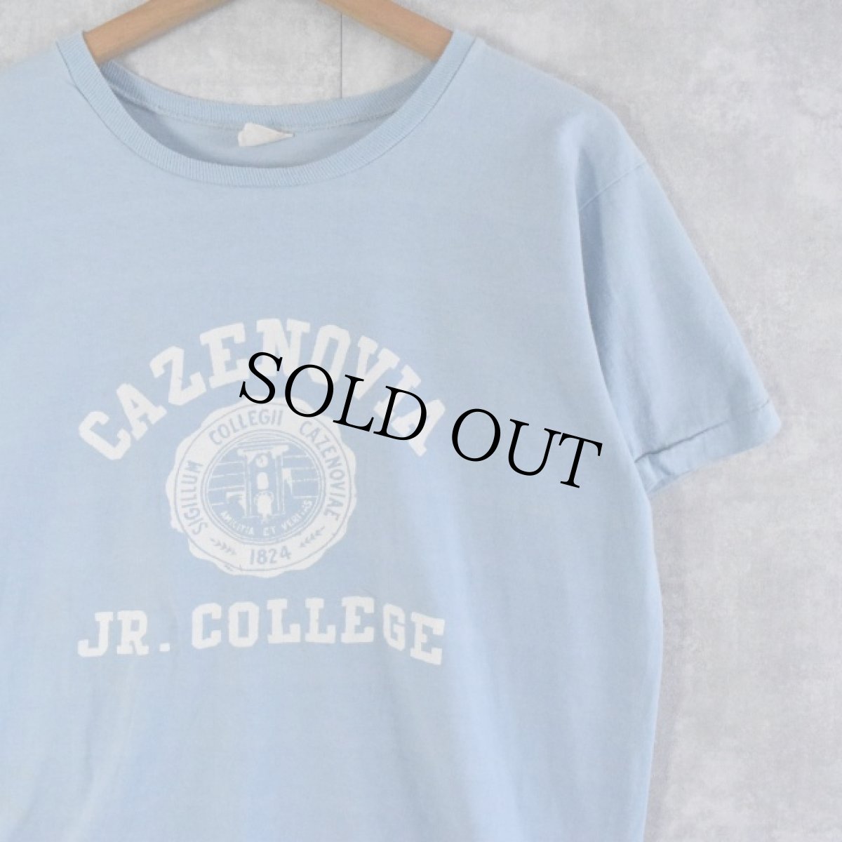 画像1: 60's Champion ランタグ "CAZENOVIA JR. COLLEGE" カレッジTシャツ M  (1)