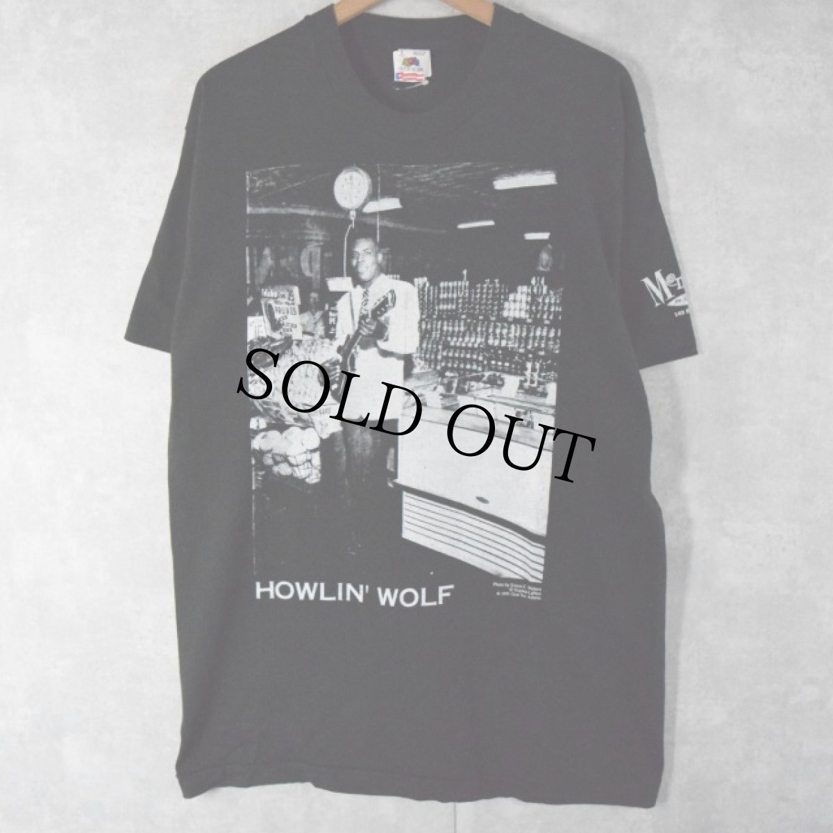 画像1: 90's HOWLIN' WOLF USA製 ブルースシンガー プリントTシャツ L (1)