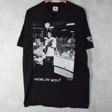 画像1: 90's HOWLIN' WOLF USA製 ブルースシンガー プリントTシャツ L (1)