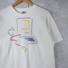 画像1: 【お客様お支払処理中】90's Apple "Pablo Picasso" USA製 アートイラストTシャツ L (1)