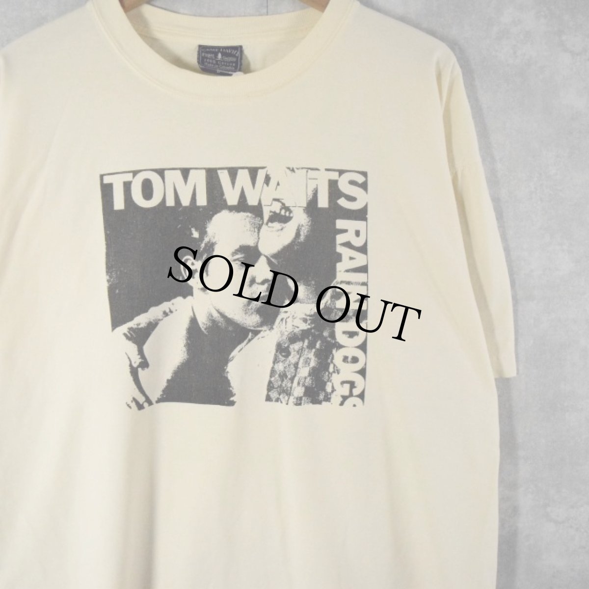 画像1: 90's〜 Tom Waits ブルースミュージシャン プリントTシャツ L (1)