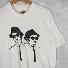 画像1: 90's Bruce Brothers "Elwood & Jake" バンドコメディ映画 プリントTシャツ L (1)