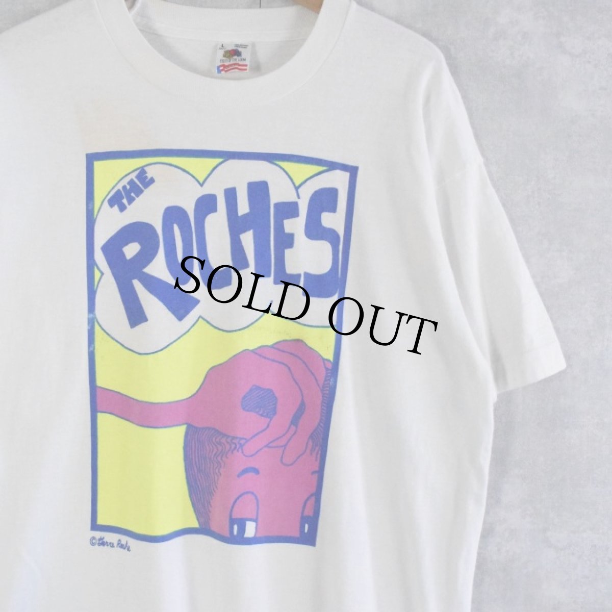 画像1: 90's "THE ROCHES" イラストプリントTシャツ  L (1)