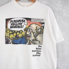 画像1: 90's USA製 THE ASIAN AMERICAN FILM FESTIVAL イラストプリントTシャツ L (1)